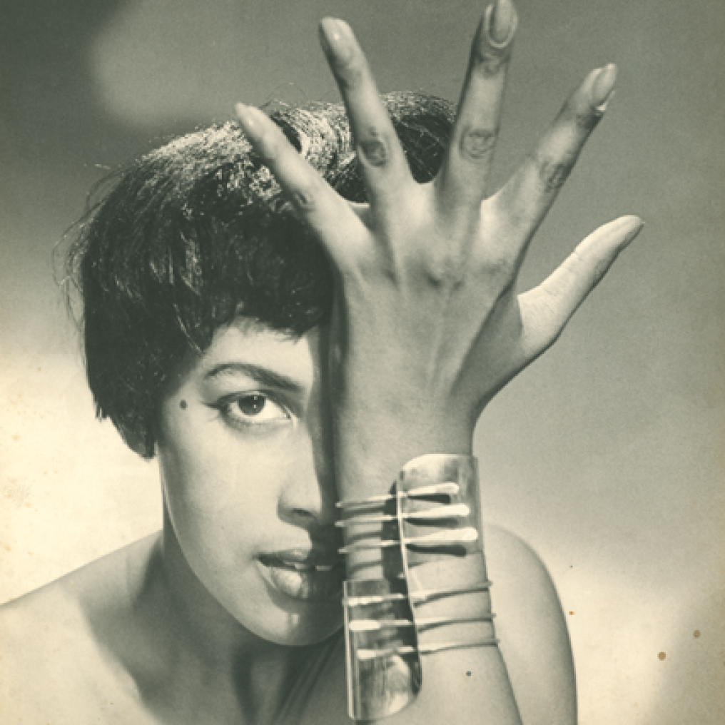 Model wearing Art Smith’s “Modern Cuff” Bracelet