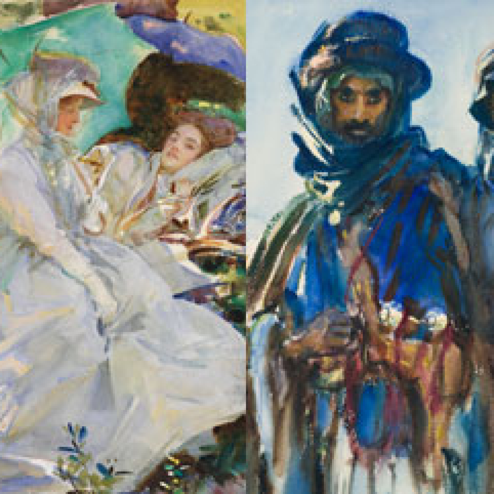 John Singer Sargent: (left) Simplon Pass: Reading; (right) Bedouins