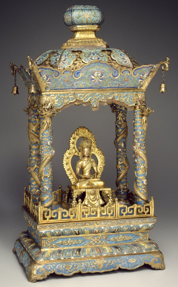 China, Qing dynasty: Shrine with an Image of the Buddha Amitayus