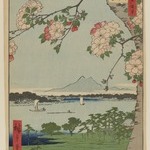 Suijin Shrine and Massaki on the Sumida River (Sumidagawa Suijin no Mori Massaki), No. 35 from One Hundred Famous Views of Edo