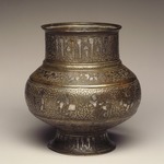 Jug (Mashraba) with Human-Headed Inscription and Zodiac Signs