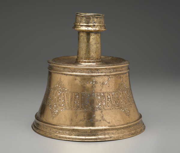 Candlestick, Egypt or Syria, Mamluk period, 14th century.