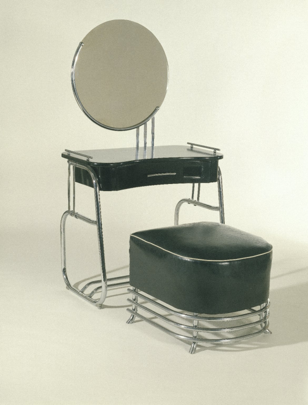 Kem Weber: Vanity with Mirror and Stool