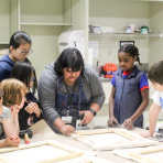 An art class at the Brooklyn Museum